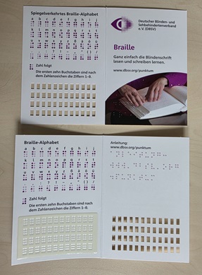 Braille-Klappkarte