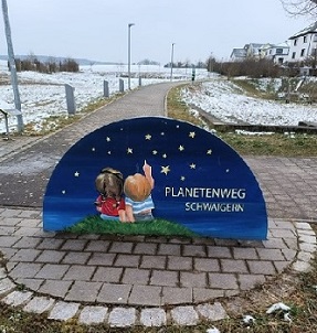 Wegweiser Planetenweg Schwaigern